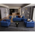 thumbnail image 1 of Morden Fort Couches for Living Room, Sofas for Living Room Furniture Sets, Chair, Couch and Sofa 3 Pieces, Fabric, Dutch Velvet Light Blue, 1 of 9