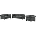 thumbnail image 1 of Morden Fort Fabric Sofa for Living Room Furniture Sets, Chair Loveseat and Sofa 3 Pieces Grey, 1 of 6