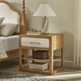 thumbnail image 1 of Morden Fort Nightstand Wood Modern Bedside Table for Bedroom, Living Room, Removable Drawer, Natural Wood Finish, 1 of 9