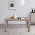 thumbnail image 1 of Morden Fort Rustic Farmhouse Dining Table, Rectangular Kitchen Table with Wood Legs, Nailhead Accents, Charming Dining Hub for Kitchen or Breakfast Nook, 1 of 6