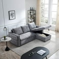 thumbnail image 1 of Morden Fort Sectional Sleeper Sofa with Storage, 3 Seat L-Shape Reversible Couch, 1 of 6
