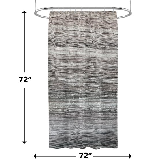 Morden Nomad Brown Faux Marble Polyester Gradient Shower Curtain - 72"X 72"