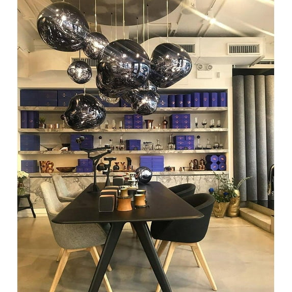 Mordern Style Melt Pendant Light Glass Hanging Light Chandelier for Kitchen Island Dining Room Entryway Hallway