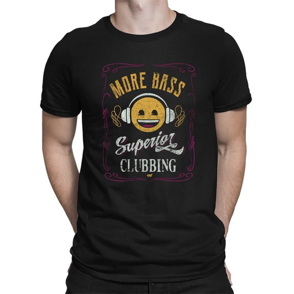 More Bass - Superior Clubbing Retro Emoji DJ Men's T-shirt
