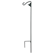 More Birds 42-inch Hummingbird Hook for Bird and Hummingbird Feeders, Stabilizer Leg and Curved Design, Black, 1 Pack