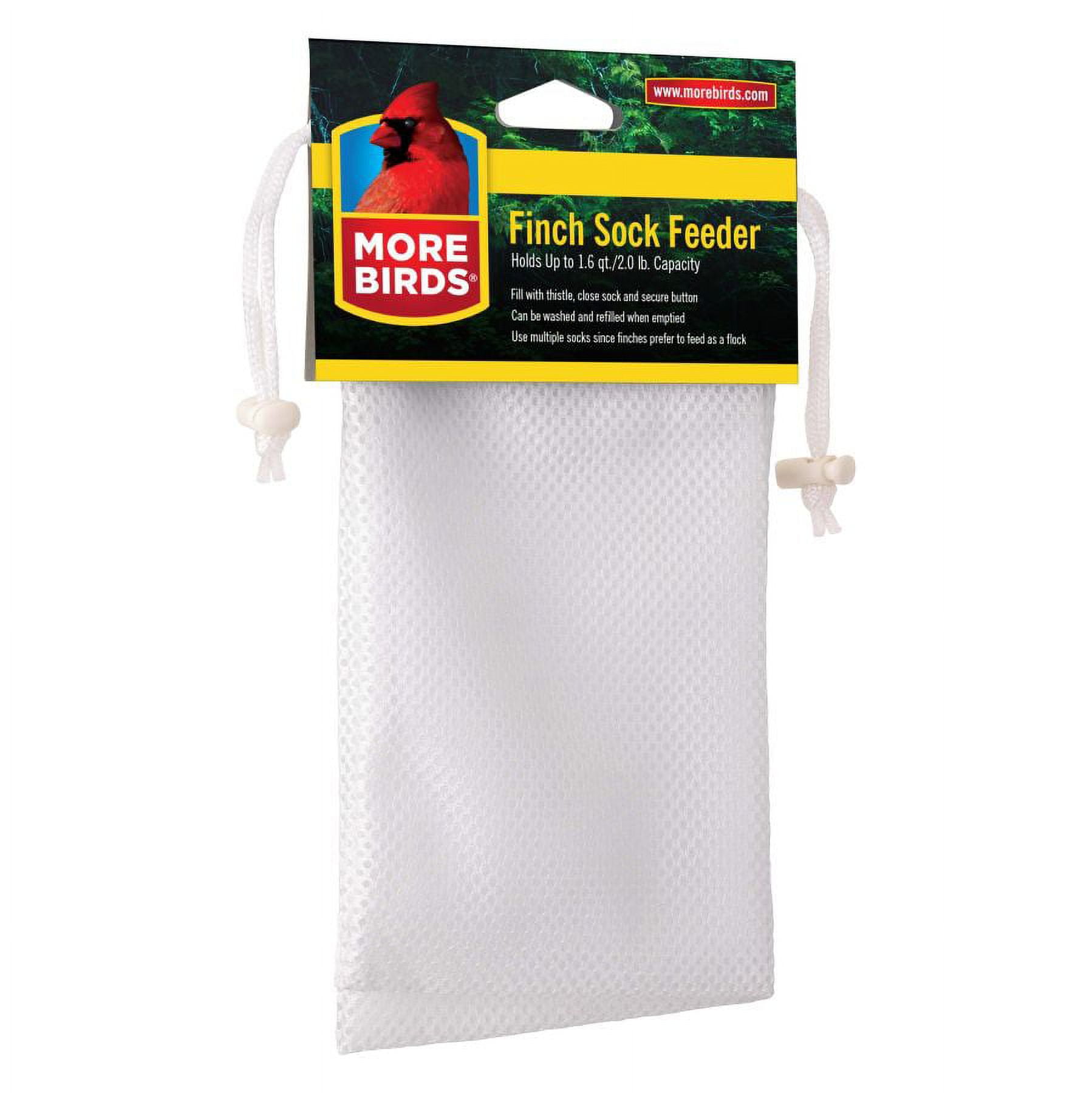 More Birds Finch Sock Feeder for Thistle Seed [Bird, Cups & Waterers