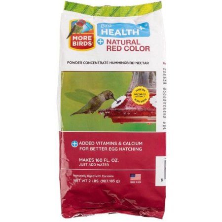 More Birds Health Plus Natural Red Hummingbird Nectar Powder Concentrate [Bird, Hummingbird Nectars & Foods] 2 lbs