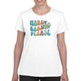 thumbnail image 1 of More Boos Please Groovy Style T-Shirt Women -Image by Shutterstock, Female Small, 1 of 4