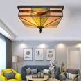 thumbnail image 1 of More Change 15.8" Stained Glass Chandeliers Flush Mount Hand-Made Ceiling Light Fixtures, 1 of 16