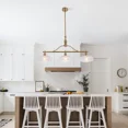 thumbnail image 1 of More Change 3 Lights Glass Chandeliers Lamp Mid-Century Gold Pendant Light Ceiling Fixtures, 1 of 13