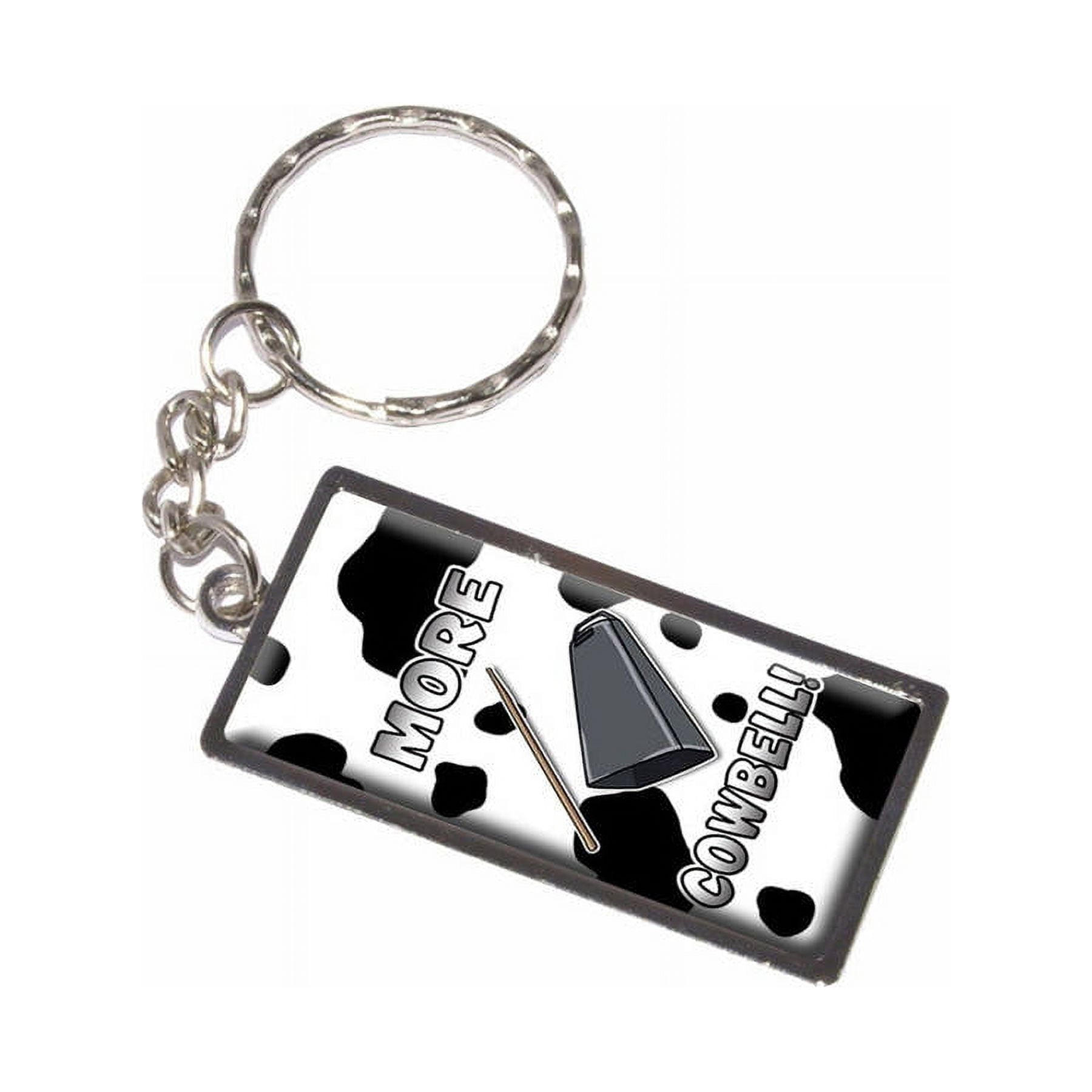 Cow Bell Key Chain More Cowbell Musical Instrument Music Funny Parody Joke Marching Band ...