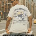 thumbnail image 1 of More Espresso Less Depresso T-Shirt – Retro Coffee Graphic Tee, Aesthetic Tee for Coffee Lovers & Baristas, Vintage Ivory, 1 of 5