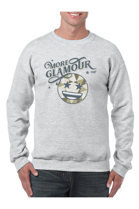 More Glamour - Starry Sparkle Retro Emoji Graphic Men's Sweatshirt