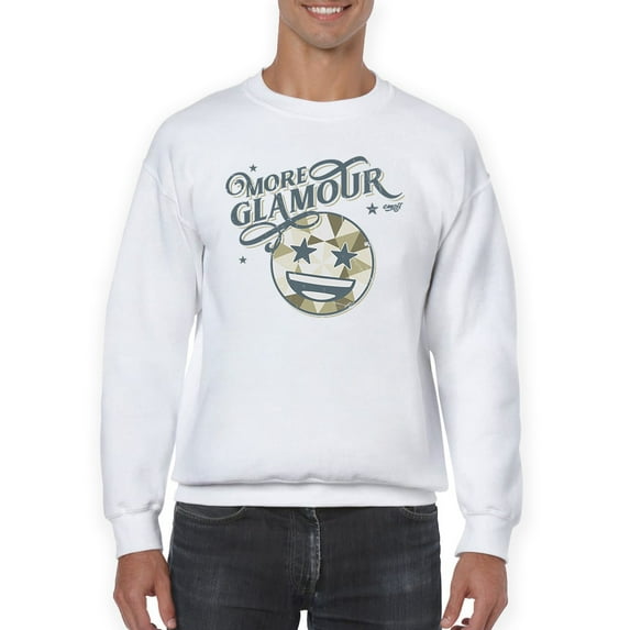 More Glamour - Starry Sparkle Retro Emoji Graphic Men's Sweatshirt
