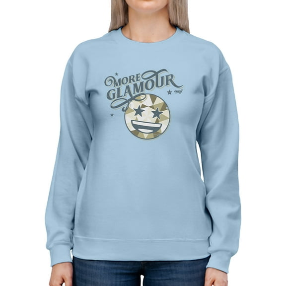 More Glamour - Starry Sparkle Retro Emoji Graphic Women's Sweatshirt
