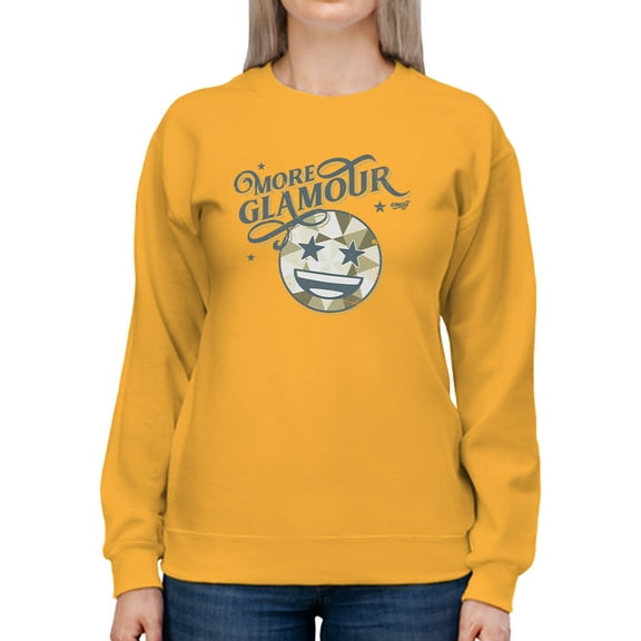 More Glamour - Starry Sparkle Retro Emoji Graphic Women's Sweatshirt