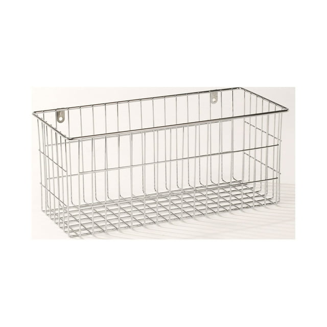 More Inside Large Wire Basket Durable Cabinet Organizer, Silver
