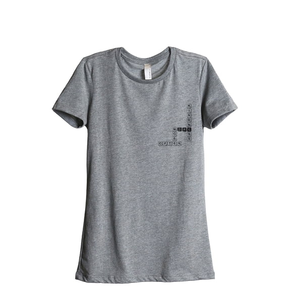 More Kindness More Often Women's Fashion Relaxed T-Shirt Tee Heather Gray 2X-Large