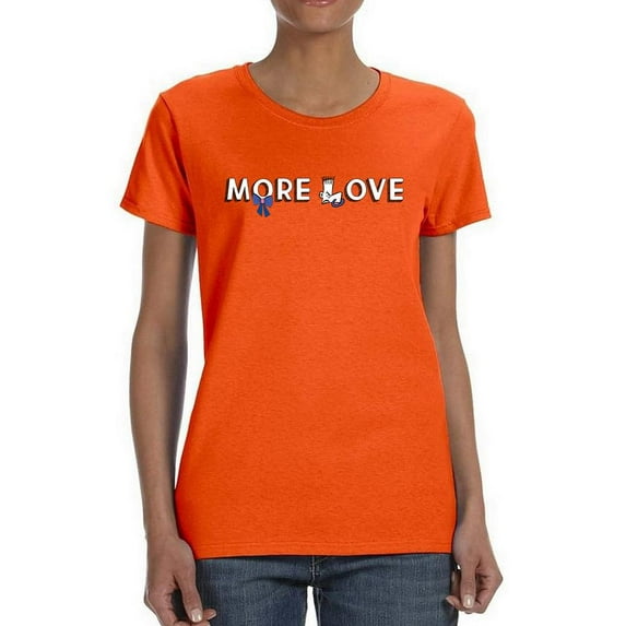 More Love Quote Shaped T-Shirt Women -Image by Shutterstock, Female 3X-Large