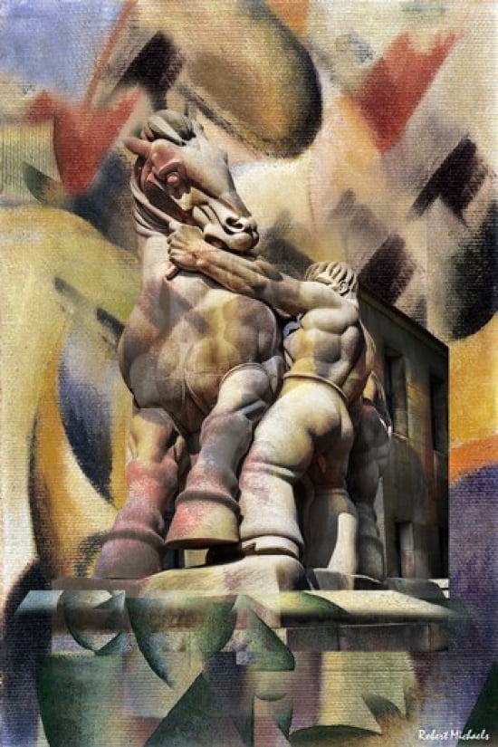 More Man Controlling Trade Canvas Art - Robert Michaels (16 x 24)