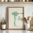 More Pasta Wall Art Print, Retro Italian Food, Spaghetti, Trendy Green ...