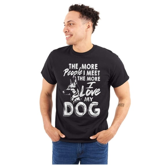 More People Love Dog German Shepherd Plus Size Crewneck Graphic Tee Shirt Brisco Brands 5X