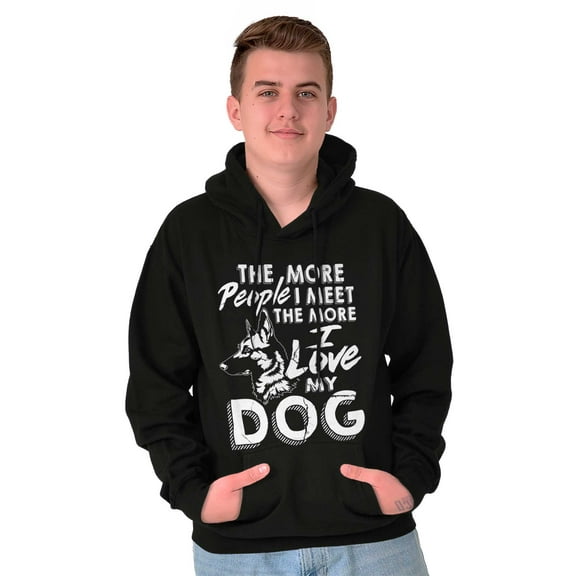 More People Love Dog German Shepherd Unisex Plus Fleece Graphic Hoodie Brisco Brands 3X