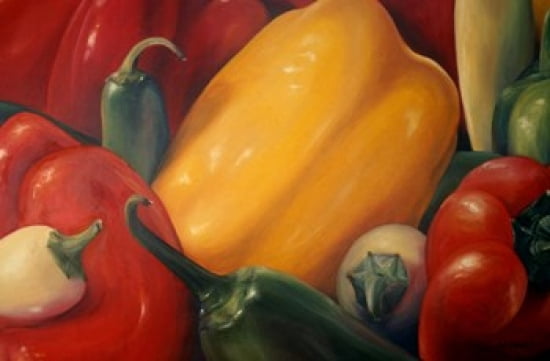 More Peppers Canvas Art - Jenny Stewart (36 x 24)