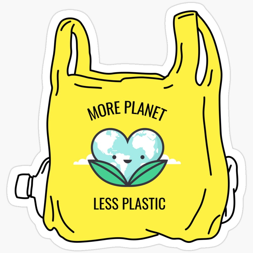 DOPASTICKER More Planet Less Plastic Gift You - Phone Stickers ...