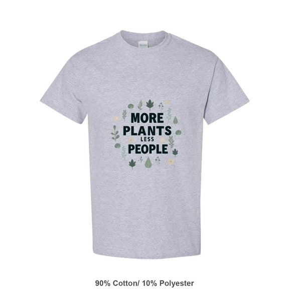 More Plants Please Funny Vegan Plant Life T-Shirt, for men & women, up to size 5XL