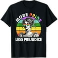 thumbnail image 1 of More Pride Less Prejudice Pride Month LGBTQ Gay Lesbian T-Shirt Tops Tee, 1 of 4