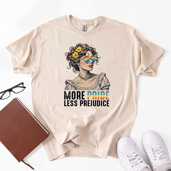 More Pride Less Prejudice T-Shirt, LGBTQ T-Shirt, Proud Ally Tee, Pride Month TShirt