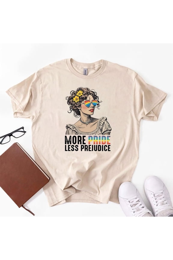 More Pride Less Prejudice T-Shirt, LGBTQ T-Shirt, Proud Ally Tee, Pride Month TShirt