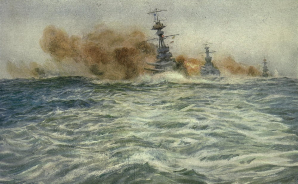 More Sea-fights of the Great War 1919 Battleships in the Atlantic Canvas Art - William Wyllie (18 x 24)