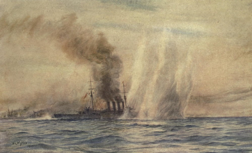 More Sea-fights of the Great War 1919 Southampton in battle off Jutland Canvas Art - William Wyllie (18 x 24)