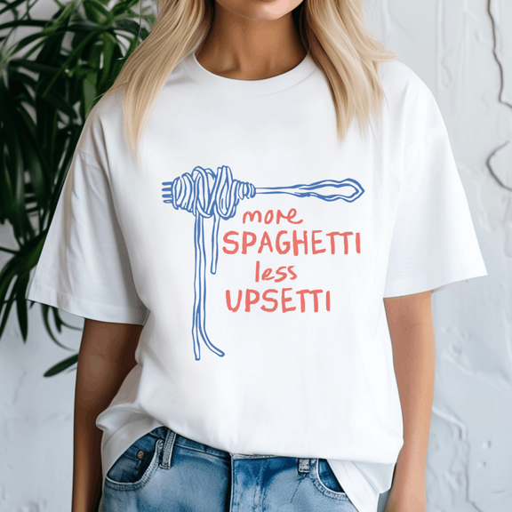 More Spaghetti Less Upsetti Italian Pasta More Spaghetti Shirt, Funny Pasta Lover Gift, Italian Tshirt