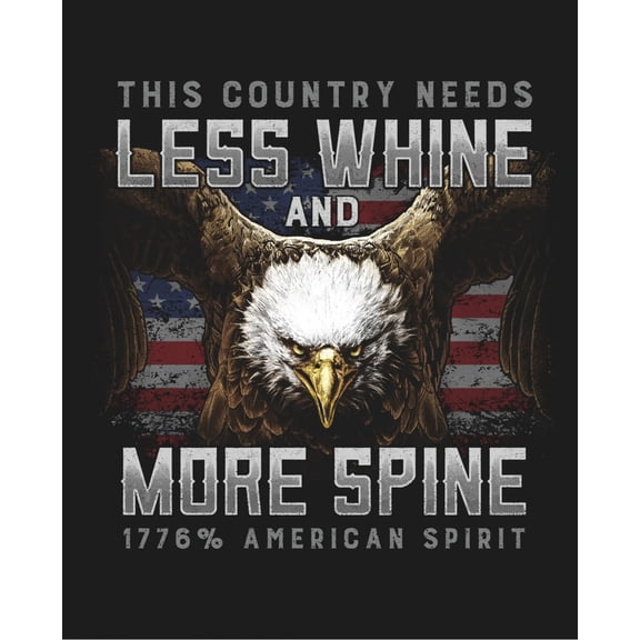 David Textiles Patriotic More Spine Less Whine 35 Inch Panel 100% Cotton