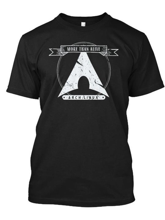 More Than Alive Arch Linux T-Shirt Made in the USA Size S to 5XL