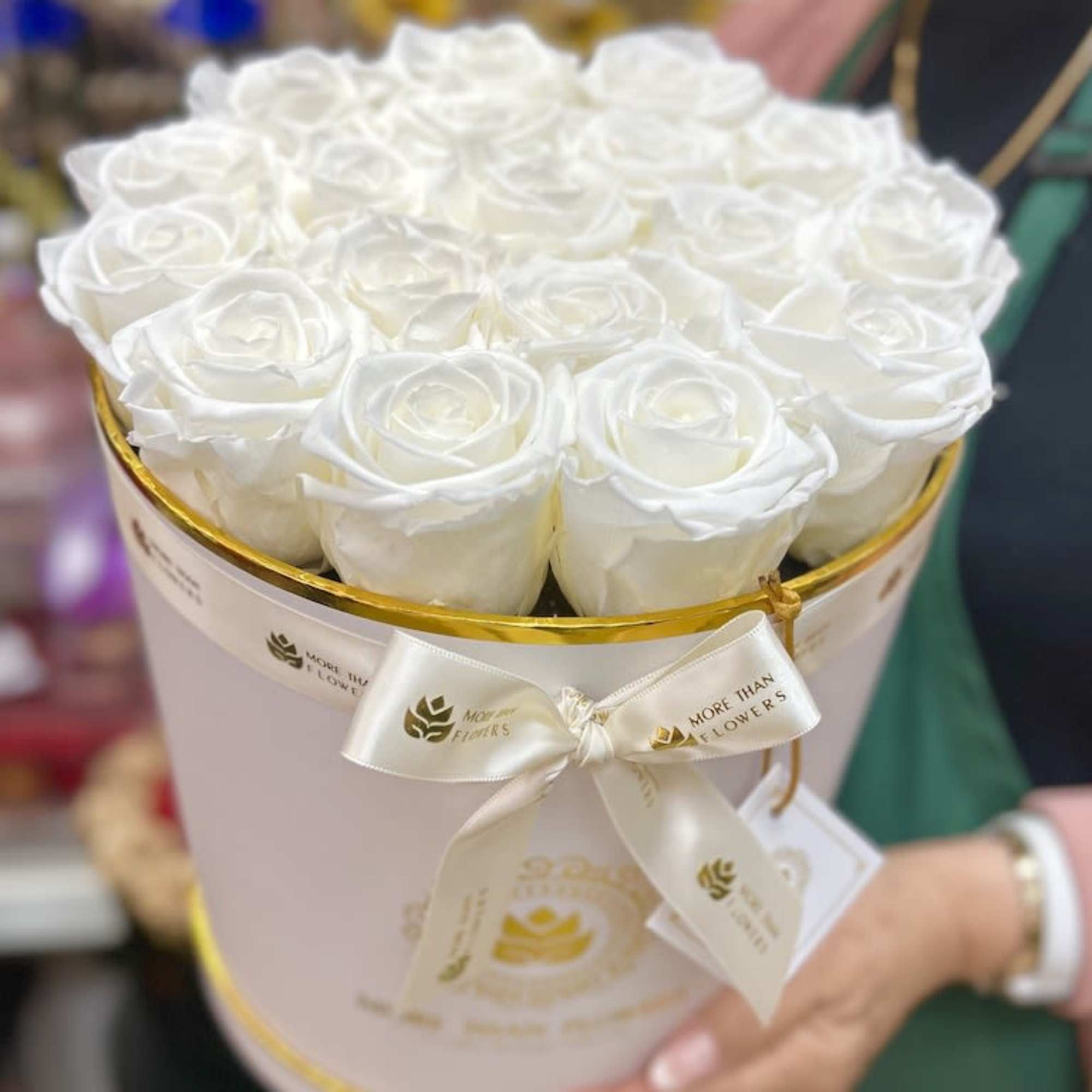 More Than Flowers Eternal Roses Round Box - White Box, White - Walmart.com