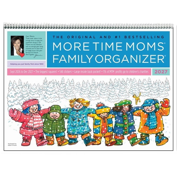 More Time Moms, More Time Moms Family Organizer 2027 Wall Calendar