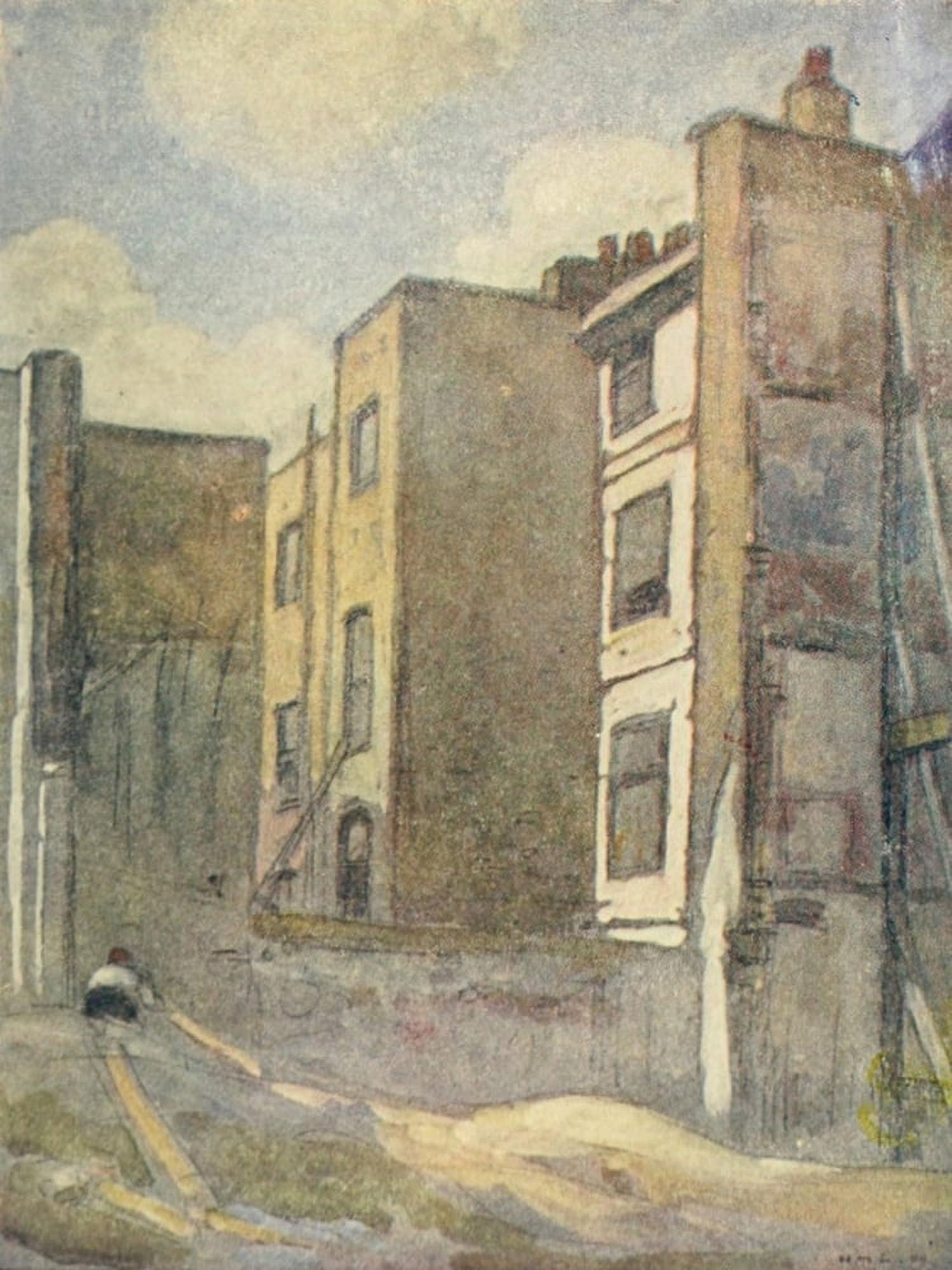 More Wanderings in London 1916 Demolition Canvas Art - Horace Livens (18 x 24)