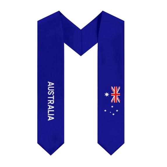 More design Graduation shawl Australia & United States Flag Stole Sash Honor Study Aboard International Students