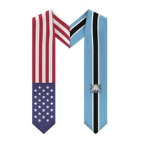 More design Graduation shawl Botswana & United States Flag Stole Sash Honor Study Aboard International Students