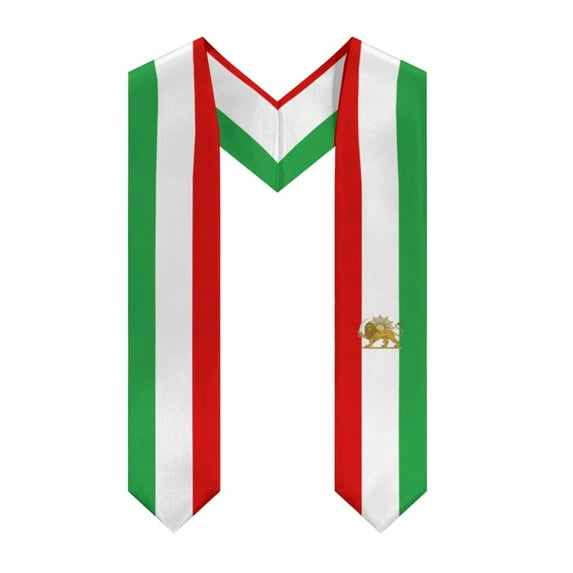 More design Graduation shawl Iran Lion and Sun Flag of Iran Persia Stole Sash Honor Study Aboard International Students
