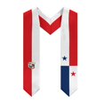 thumbnail image 1 of More design Graduation shawl Panama Flag & United States Flag Stole Sash Honor Study Aboard International Students, 1 of 11