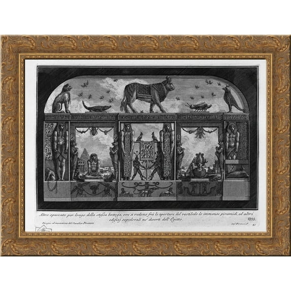 More insight into the workshop in the following table 24x20 Gold Ornate Wood Framed Canvas Art by Piranesi, Giovanni Battista