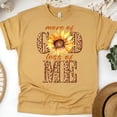 thumbnail image 1 of More of God Less of Me T-Shirt for Women, Christian Sunflower Tee, Gold, Size XL, 1 of 6