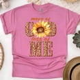 thumbnail image 1 of More of God Less of Me T-Shirt for Women, Christian Sunflower Tee, Heliconia, Size 2XL, 1 of 6