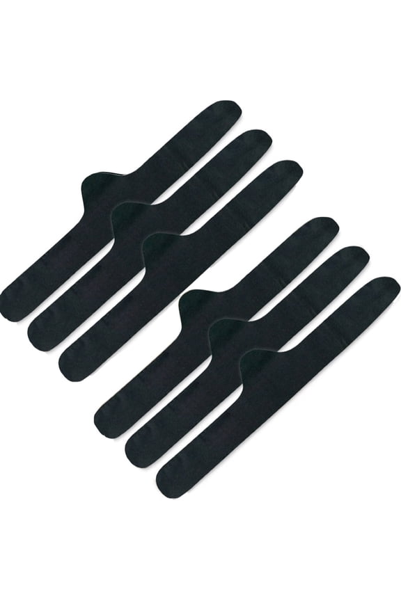 Bamboo-Cotton Bra Liner Black, 6-pack, Small Sweat-Wicking & Antibacterial