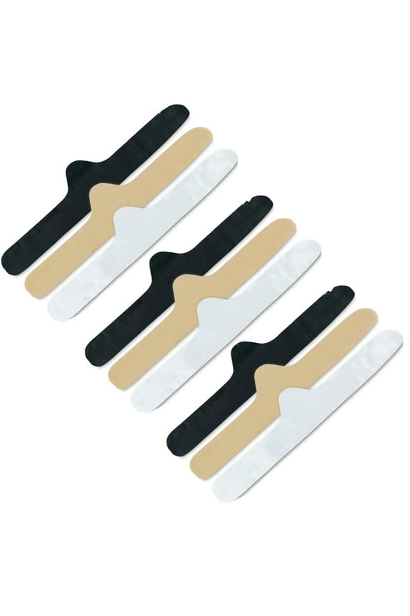 Bamboo-Cotton Bra Liner Black, White, Beige, 9-Pack, Small Sweat-Wicking & Antibacterial